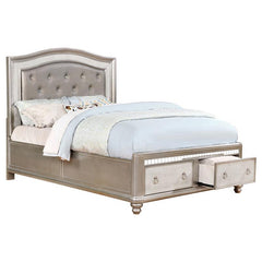 Bling Game 4-piece Queen Bedroom Set Metallic Platinum - 204180Q-S4