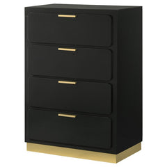 Caraway 4-drawer Bedroom Chest Black - 224785