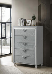 Veronica 5-drawer Bedroom Chest Light Silver - 224725