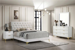 Kendall 4-piece Eastern King Bedroom Set White - 224401KE-S4