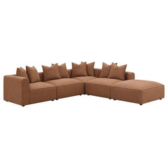 Jennifer Upholstered Corner Chair Terracotta - 551592