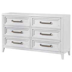 Marielle 6-drawer Bedroom Dresser Distressed White - 224843