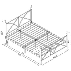 Hart Metal Full Open Frame Bed Matte Black - 422755F