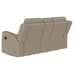 Brentwood Upholstered Motion Reclining Loveseat Taupe - 610282