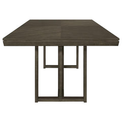 Kelly 9-piece Rectangular Dining Table Set Beige and Dark Grey - 107961-S9