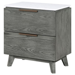 Nathan 2-drawer Nightstand Grey - 224602