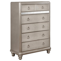 Bling Game 5-piece California King Bedroom Set Platinum - 204181KW-S5