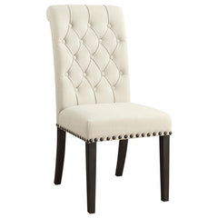Alana Upholstered Side Chairs Beige and Smokey Black (Set of 2) - 107286