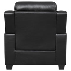 Finley 3-piece Upholstered Padded Arm Tufted Sofa Set Black - 506551-S3