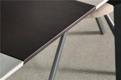 Mina Rectangular Dining Table Grey Ceramic and Sandy Black - 193831