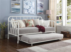 Marina Metal Twin Daybed with Trundle White - 300766