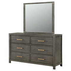 Kieran 6-drawer Dresser with Mirror Grey - 224743M