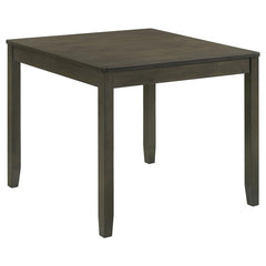 Parkwood 5-piece Dining Set with Square Table and Slat Back Side Chairs Charcoal Grey and Black - 150410