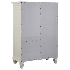Sandy Beach 8-drawer Door Chest Storage Cream White - 201308