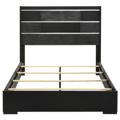 Blacktoft Wood Queen Panel Bed Black - 207101Q