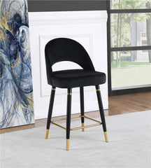 Lindsey Arched Back Upholstered Counter Height Stools Black (Set of 2) - 193569