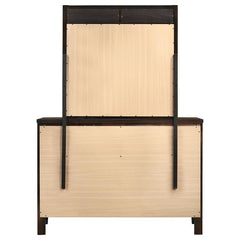 Carlton 6-drawer Rectangular Dresser with Mirror Cappuccino - 202093M