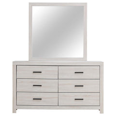 Brantford 6-drawer Dresser with Mirror Coastal White - 207053M