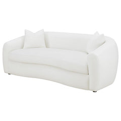 Isabella Faux Sheepskin Upholstered Sofa Natural - 509871
