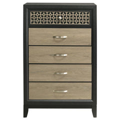 Valencia 5-drawer Bedroom Chest Black - 223045