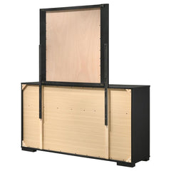 Blacktoft 6-drawer Dresser with Mirror Black - 207103M