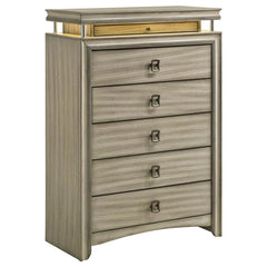 Giselle 5-piece California King Bedroom Set Rustic Beige - 224391KW-S5