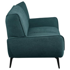 Acton Upholstered Flared Arm Loveseat Teal Blue - 511162