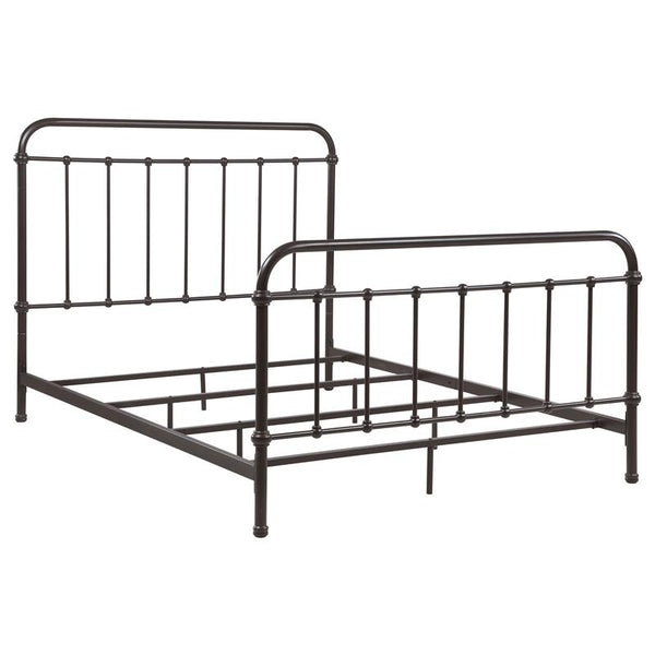 Livingston Metal Eastern King Open Frame Bed Dark Bronze - 300399KE