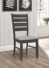 Dalila Ladder Back Side Chair (Set of 2) Grey and Dark Grey - 102722GRY