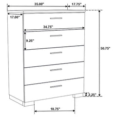 Jeremaine 5-piece California King Bedroom Set White - 300345KW-S5