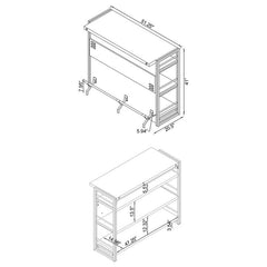 Renaldi Bar Unit with Stemware Rack Antique Nutmeg - 130071