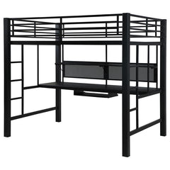 Avalon Full Workstation Loft Bed Black - 460023